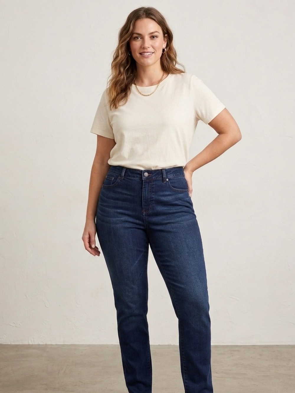 Talbots Mid Rise Curvy Straight Leg Five Pocket Jeans Women’s Size 6